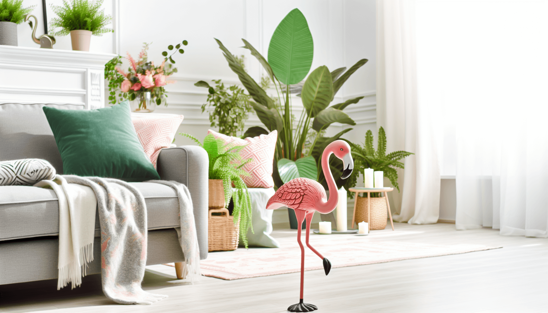 Flaming we wnętrzu – modna figura w stylu nowoczesnym i retro