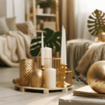 Biała świeca z płatkami śniegu – zimowy klimat w Twoim wnętrzu